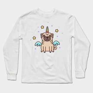 Pug dog - unicorn Long Sleeve T-Shirt